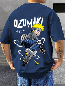 Dazzle Fashion Printed Men Navy Blue T-Shirt - Image 3