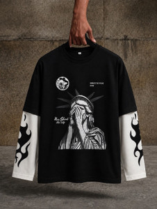Eddicted Graphic Print Men Black T-Shirt - Image 2