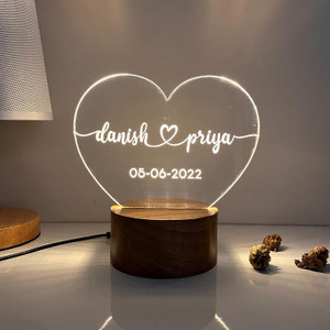 Mystica Anniversary Gift for Couple Wedding Gift Lamp With Light Love ...
