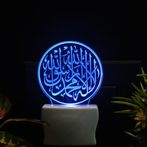 Gadgets World KALMA Acrylic 3D Illusion RGB 7 Colour Changing LED Plug