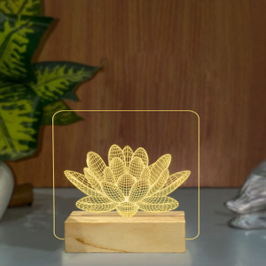 Lotus 3d illusion lamp deals