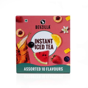 Bevzilla Instant Iced Tea Powder - Pack Of 10 Different Flavours, Cold ...