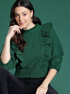Fluorescent Green Self Design Top