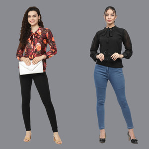 MISS AYSE Casual Printed Women Multicolor Top Buy MISS AYSE