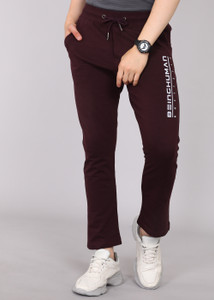 Red Regular Fit Men's Track Pants by Being Human Clothing main image 1