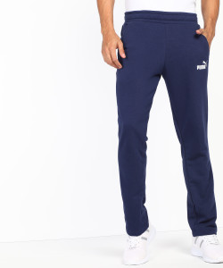 PUMA ESS Logo Pants Solid Men Blue Track Pants - Buy PUMA ESS Logo