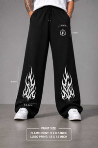 PENVORA Printed Men Black Track Pants - Image 3