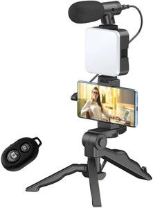 GT GLO TIME Vlogging Kit for Video Making with Mic, Tripod, LED Light