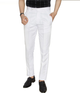 Kundan Slim Fit Men White Trousers - Buy Kundan Slim Fit Men White Trousers  Online at Best Prices in India | Flipkart.com