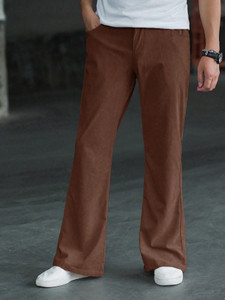 METRONAUT Flared Men Brown Trousers - Image 4