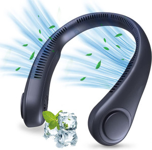 Zhuse Portable Neck Fan Rechargeable 3 Speeds Bladeless Fan USB Powered ...