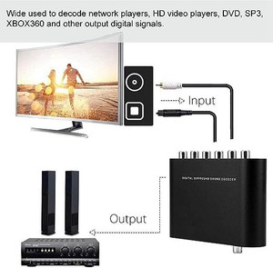 RuhZa HD Audio Rush Digital Audio Surround Decoder 5.1 Channel Optical