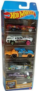 HOT WHEELS Car Demo Destruction 5 Pack 2023 Multi Color Car Demo Destruction 5 Pack 2023