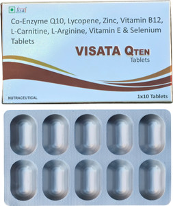 co enzyme q10 l carnitine lycopene and zinc tablet L-Carnitine 250mg + Coenzyme (10%) 100mg + Sulphate 12mg + Powder (5%) 2500mcg Tablets Co Enzyme Q10, L-arginine, Lycopene,