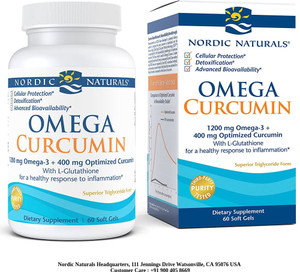 nordic naturals glutathione Nordic Naturals Curcumin 1200 mg Omega 3 plus 400 mg Optimized Curmunim L- Glutathione Softgels Price in India
