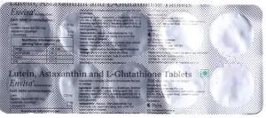 lutein astaxanthin and l glutathione tablets envisa Tablet (10 Tab) Price in India Private Vitamin B12 injection bright skin drink Select Size::300 gram