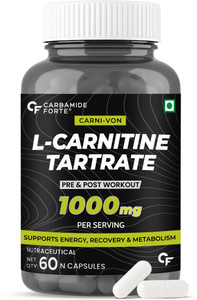 what is l carnitine tartrate CARBAMIDE FORTE L-Carnitine L-Tartrate Supplement for Fat Loss with 1000mg for Men & Women Price in India