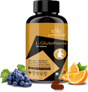 Amyleord L-Glutathione Tablet with Vitamin C&E, Biotin, GrapeSeed for Radient & Skin Glow Price in India