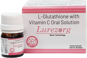 glutathione nano shots LUREZORG L-Glutathione & Vitamin C for glowing & lightening skin 4x5 ml Price in India Dihexa 10mg : Research Vitamin C Color:3 Pack Lotion
