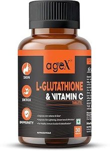 now glutathione 500mg price AGE-X AgeX L-Glutathione 500mg + Vitamin C Tablets Price in India