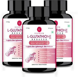 g-glowsik l-glutathione capsules with vitamin c G GLOWSIK L-Glutathione with Vitamin C & E , Grape Seed , for Healthy ,  Glowing Skin Price in India