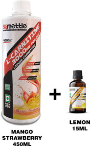 getmymettle L Carnitine Liquid|Fat Burner|3000mg|Vitamin B5|450+15ml|Mango Strawberry| Price in India
