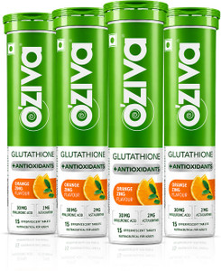 OZiva Bioactive Gluta Fizzy (Orange Zing) To Reduce Pigmentation, 5 Antioxidants Price in India