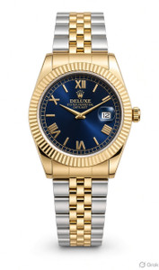 Shopsy SRQ WATCHES Blue Gold Analog Watch for Men - Image 1