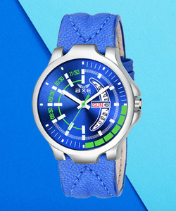 Blue Mens Watch/Watches Company Day&Date Synthetic Leather Strap