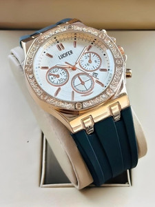 Lucifer DRM029 - BLACK Fashionable Rose gold Dial Diamond Date Display Watch - For Men Date Functioning Genuine Quality Softest Silicon Strap Quartz Analog Watch - For Men - Buy Lucifer DRM029 - BLACK Fashionable Rose gold Dial Diamond Date Display Watch - For Men Date Functioning Genuine Quality Softest Silicon Strap Quartz Analog Watch - For Men Day & Date Working Dial Premium Silicone Strap Quartz Mechanism Wrist Watch Online at Best Prices in India | Shopsy.in - Image 1