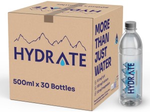 HYDRATE Ionized Alkaline Water With Essential Nutrients And Perfectly