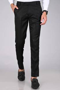 MANCREW Regular Fit Men Black Trousers