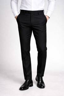 No Buddy Regular Fit Men Black Trousers