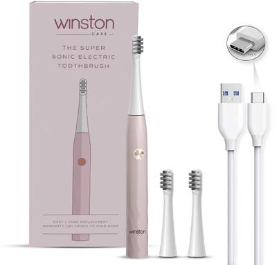 Winston Rechargeable Super Sonic Electric Toothbrush High-frequency Vibration Rechargeable Toothbrush with Soft Bristles for Adults - Super Sonic - 3 Modes Electric Toothbrush