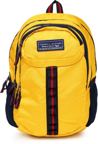 yellow tommy hilfiger backpack