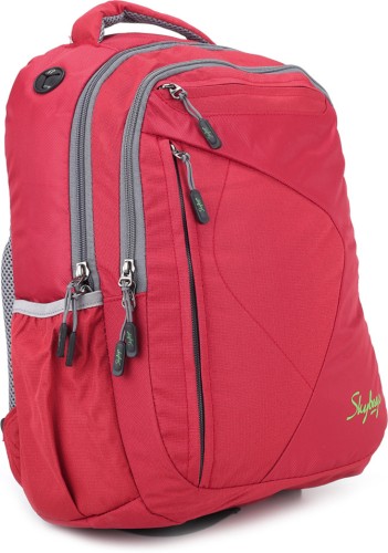 skybags red backpack