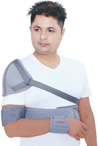 AccuSure Shoulder Immobilizer with Support Brace-Arm Sling-Elastic Shoulder Brace- Small Shoulder Support