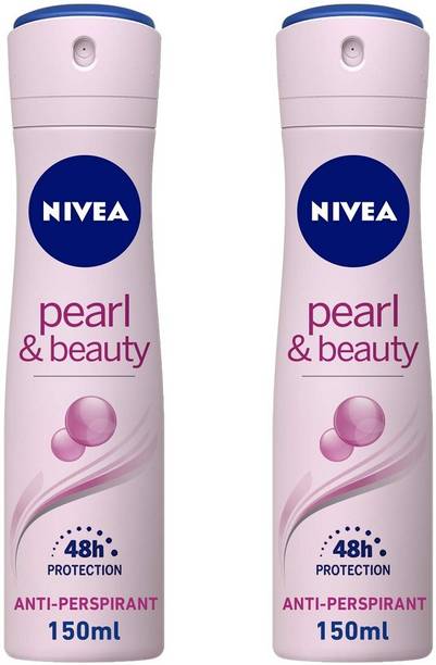 Nivea Pearl And Beauty Deodorant 48Hours, 150Ml And Nivea Naturally Good, Natural Avocado Body Lotion, 200 Ml 6 NIVEA Deodorant for women deo pearl and beauty deo for women deo nivia deo Body Spray - For Women (300 ml, Pack of 2) Body Spray - For Women