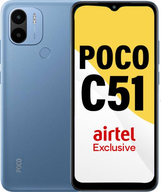 POCO C51 – Locked with Airtel Prepaid (Royal Blue, 64 GB)