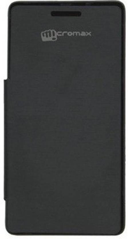 Micvir Flip Cover for Micromax Bolt A28 Black