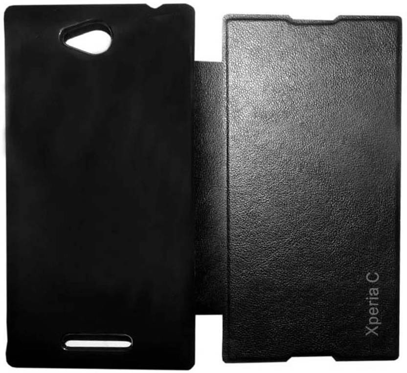 Esstain Flip Cover for SONY C2305 Xperia C Black