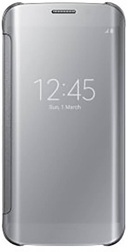 Mystry Box Flip Cover for Samsung Galaxy S7 egde Silver
