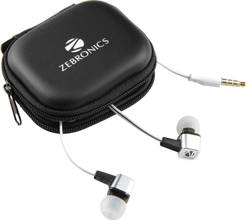 Zebronics Em1 White Wired Headset with Mic White, In the Ear