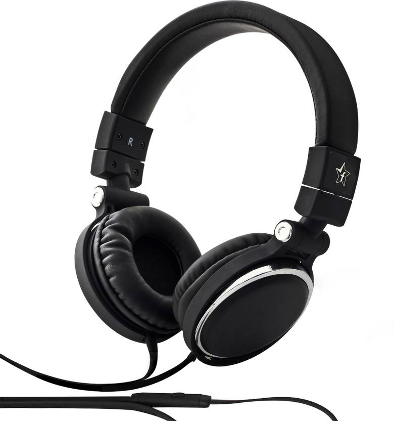 Flipkart SmartBuy Wired Headset With Mic Black, Over the Ear