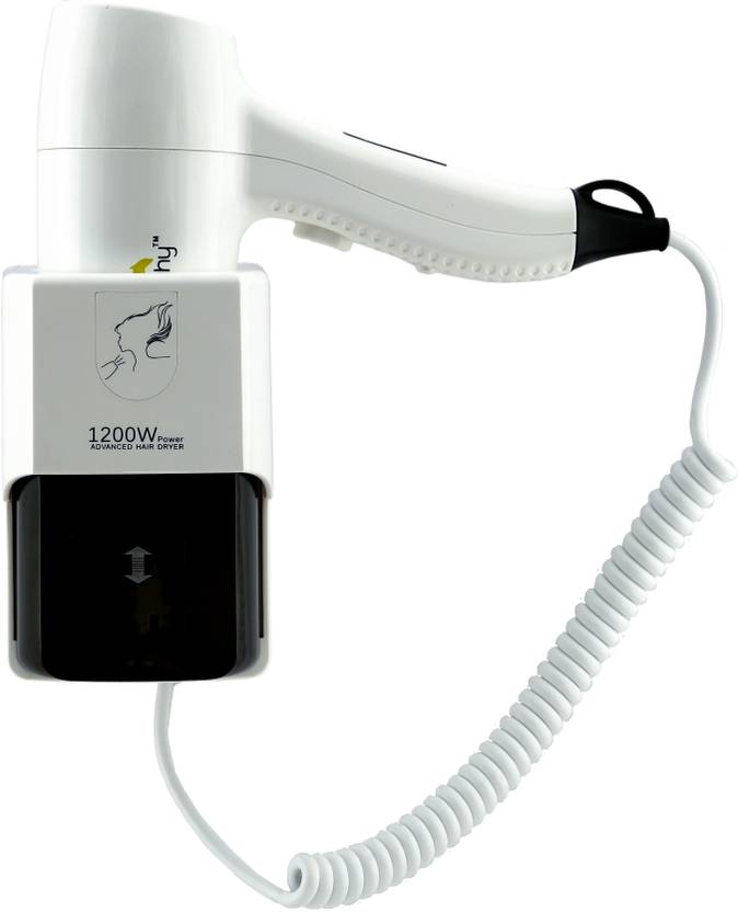 Dolphy Professional Wall mounted New Style Hair Dryer 1200 W, White, Black