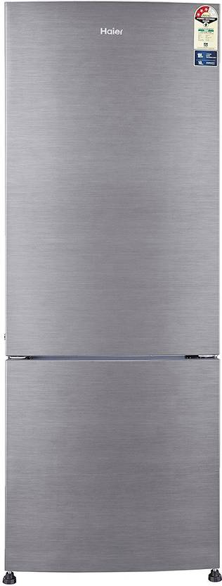 Haier 320 L Frost Free Double Door Bottom Mount 3 Star Refrigerator Brushline Silver, HRB 3404BS R/E
