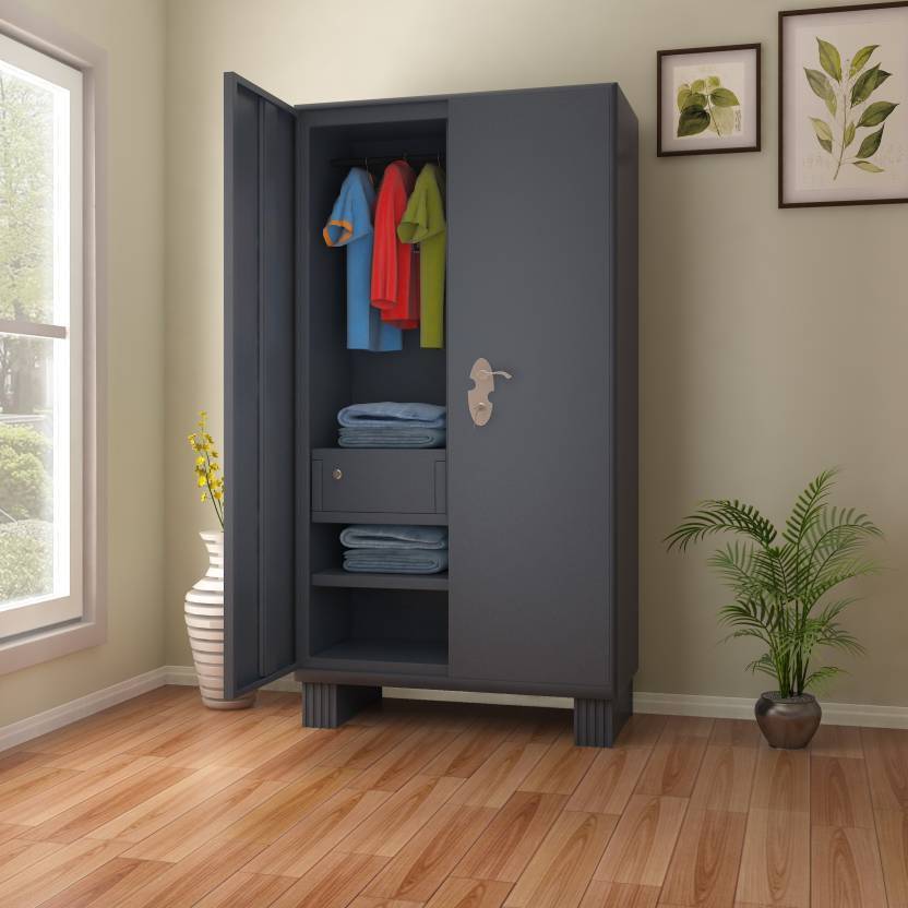 Godrej Interio Wardrobe H1 Metal Almirah Finish Color Graphite Grey