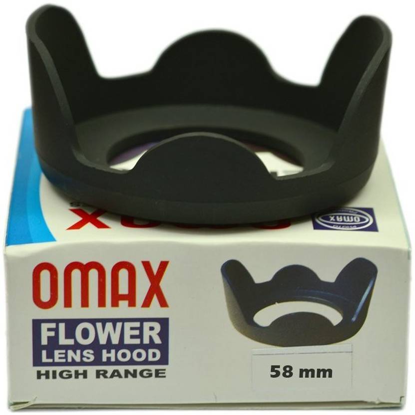 Omax 58mm Flower Lens Hood For Canon 18 55mm Lens Lens Hood Black