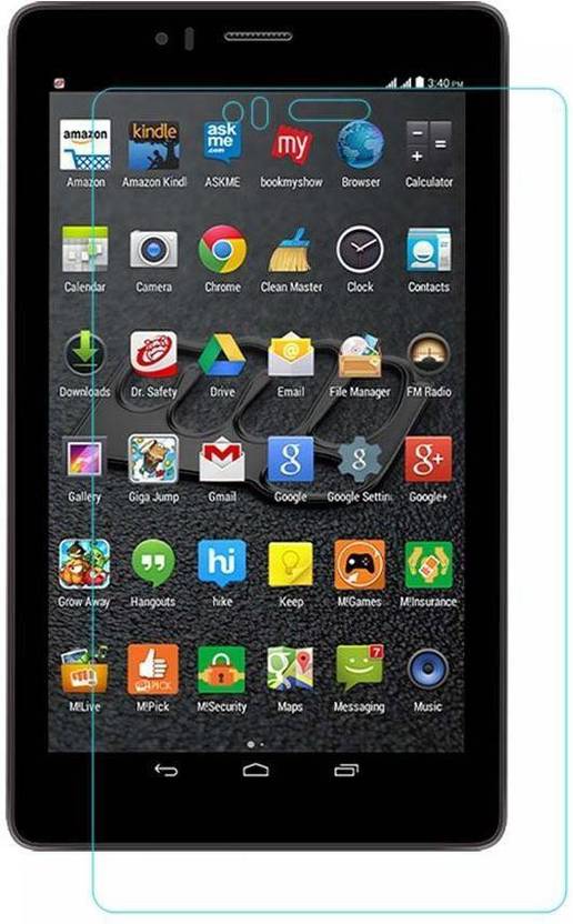 Colorcase Tempered Glass Guard for Micromax Canvas Tab P470 Tablet