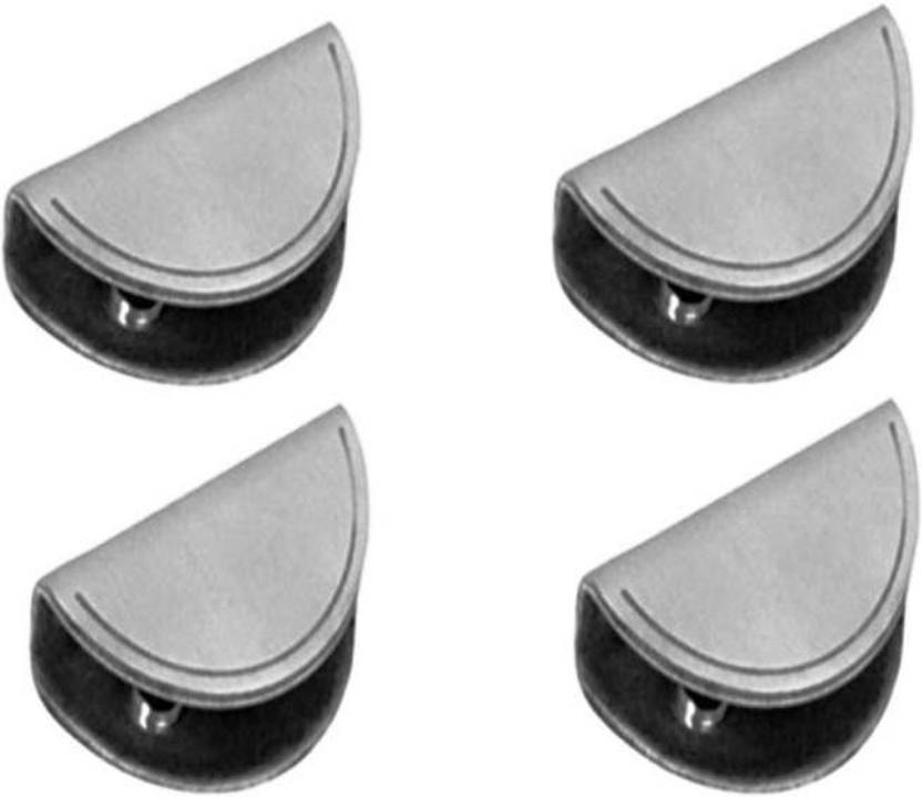 Smart Shophar Stainless Steel D Type Glass Shelf Bracket 2 Inches :: 8 mm 4 Pc 5.08cm X 2.54cm Shelf Bracket Stainless Steel
